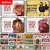 MyPlate CHICKEN Metal Sign Vintage Plaque Tin Sign Home Decor Bar Sign Farm Decoration Art Poster Outdoor Decor