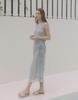 Raphael Sorob Flower Chiffon Shirred Long Skirt