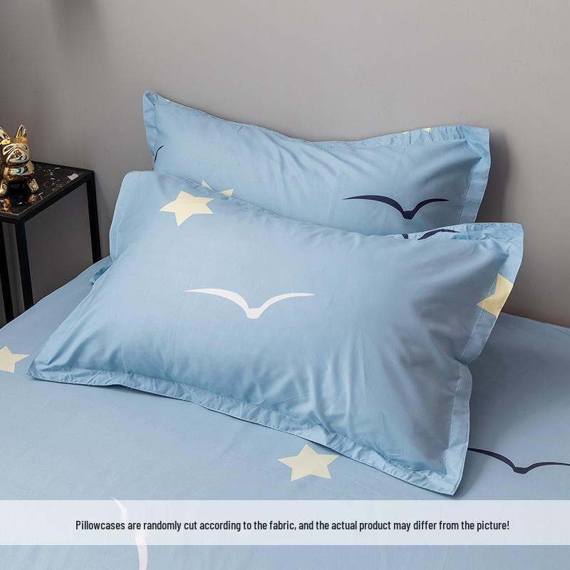2025 Influencer Pillowcase Set - Pure Washed Cotton, Single 48×74cm, Ideal for Student Dorms, Set of Two