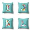 Polyester Pillowcase Flowers Fresh Home Decoration Print Pillowcase 26 English Letter Cushion Cover