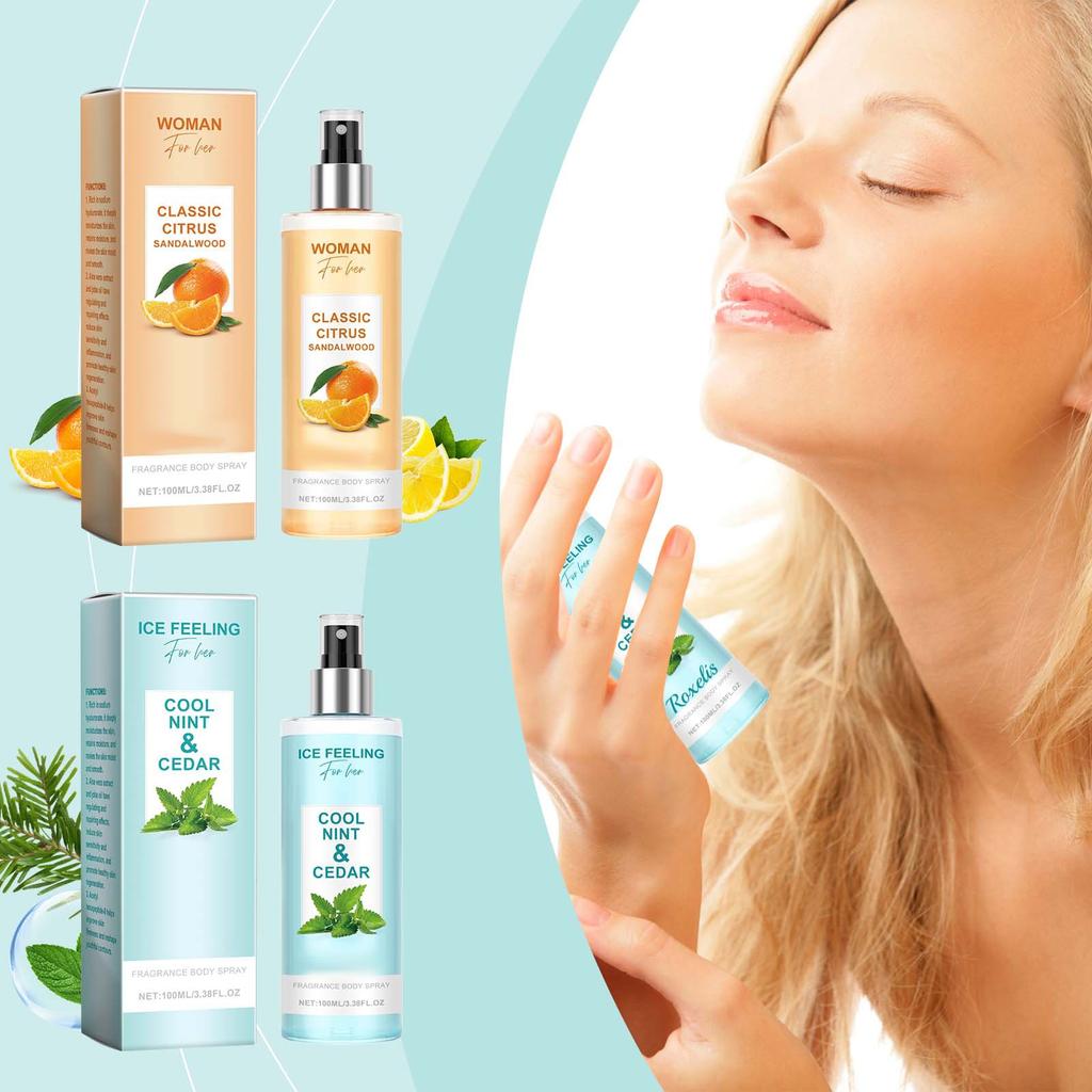 Fresh Body Spray Floral Fruity Fresh Body Neck Wrist Stay  Portable Elegant Mist Perfume100ml