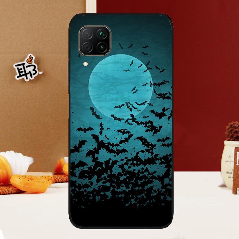 Gothic Horror Bats Full Moon For Huawei Nova 10 9 SE Nova 5T 11i 8i 3i Y90 Y91 Y70 Y60 Y61 P20 P30 P40 Lite P60 Pro Case