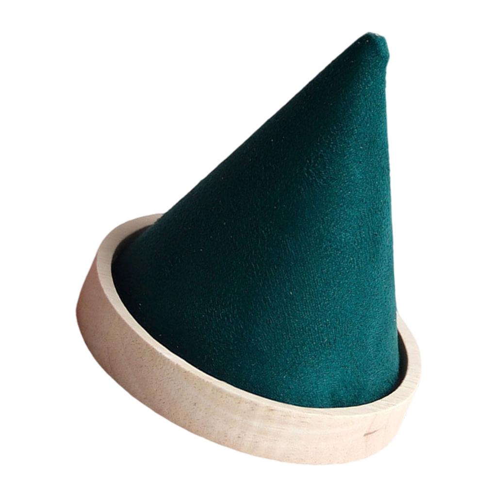 Wood Conical Jewelry Stand Velvets Lined Surfaces Protects Bracelets Bangles from Scratches for Showing and Storaging