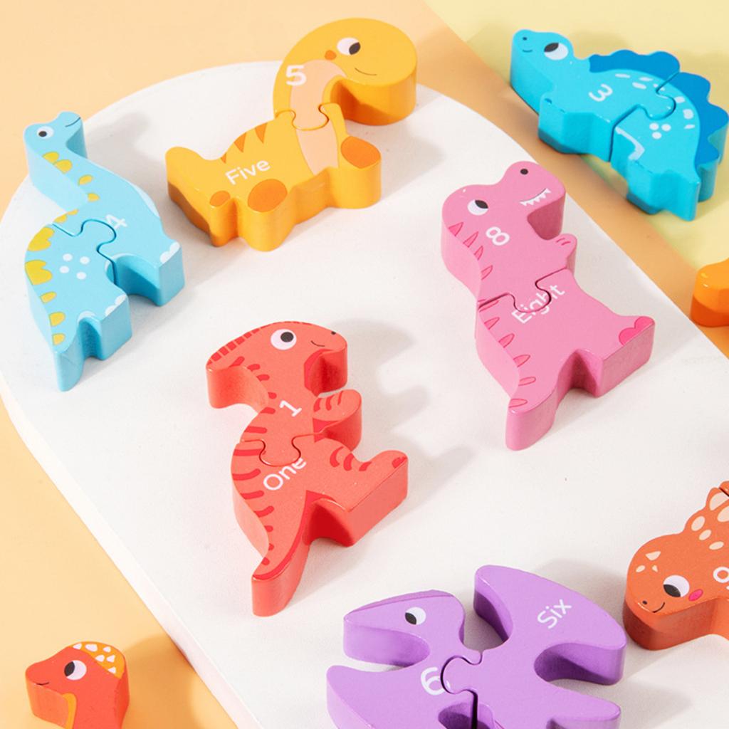 Happy Stacking Dinosaurs,Wooden Stacking Toy For Toddlers, Colorful Dinosaur Balancing Activity Toy, Improves Fine Motor Skills And Dexterity