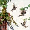 Heimdeko Vogelskulptur 3 Stück Rustikale Wandkunst Bauernhaus Holz Fliegende Vögel 3D Hängend für Wohnzimmer Schlafzimmer Küche Büro Künstlerisch