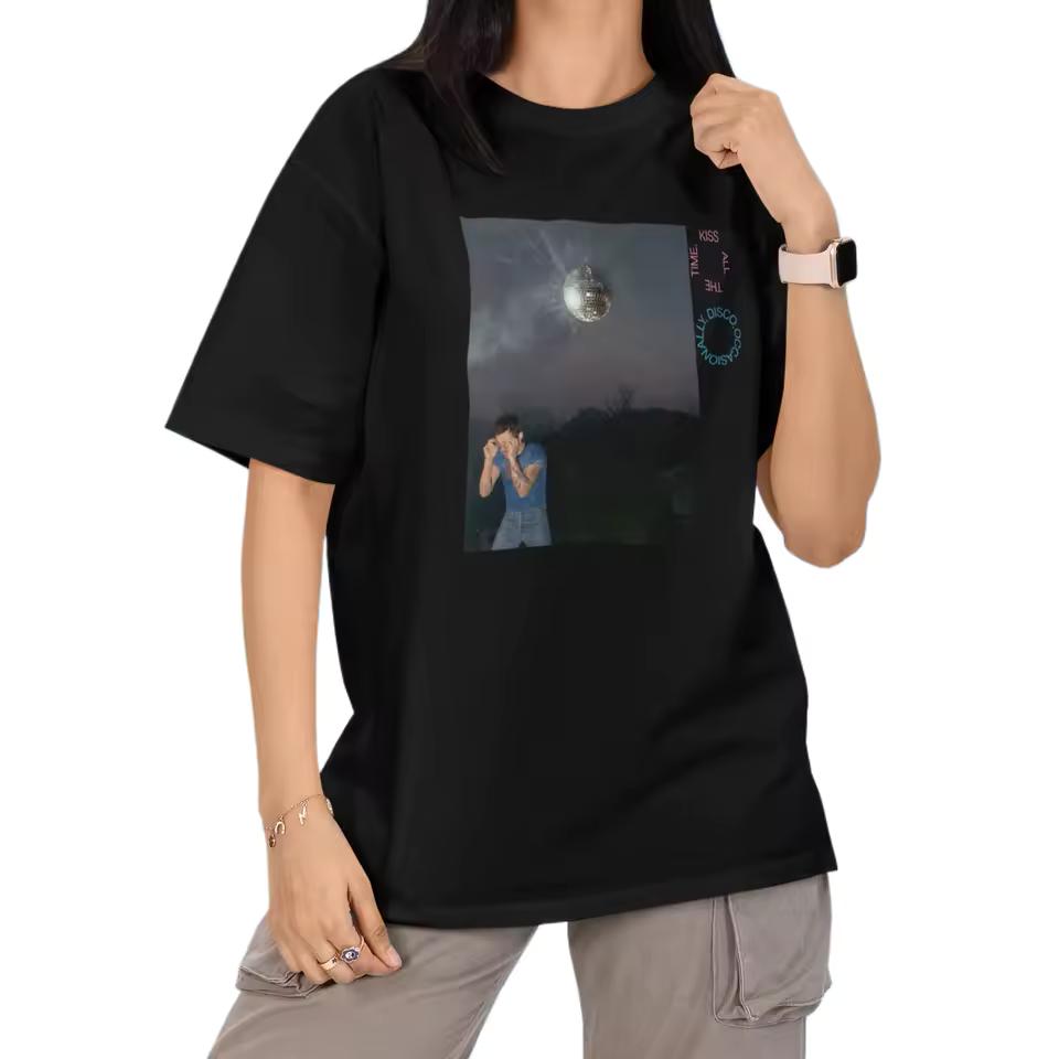 Harry Styles New album Kiss All the Time. Disco, Occasionally 100%cotton Unisex shirt summer O-Neck Short Sleeve Tshirt fan gift