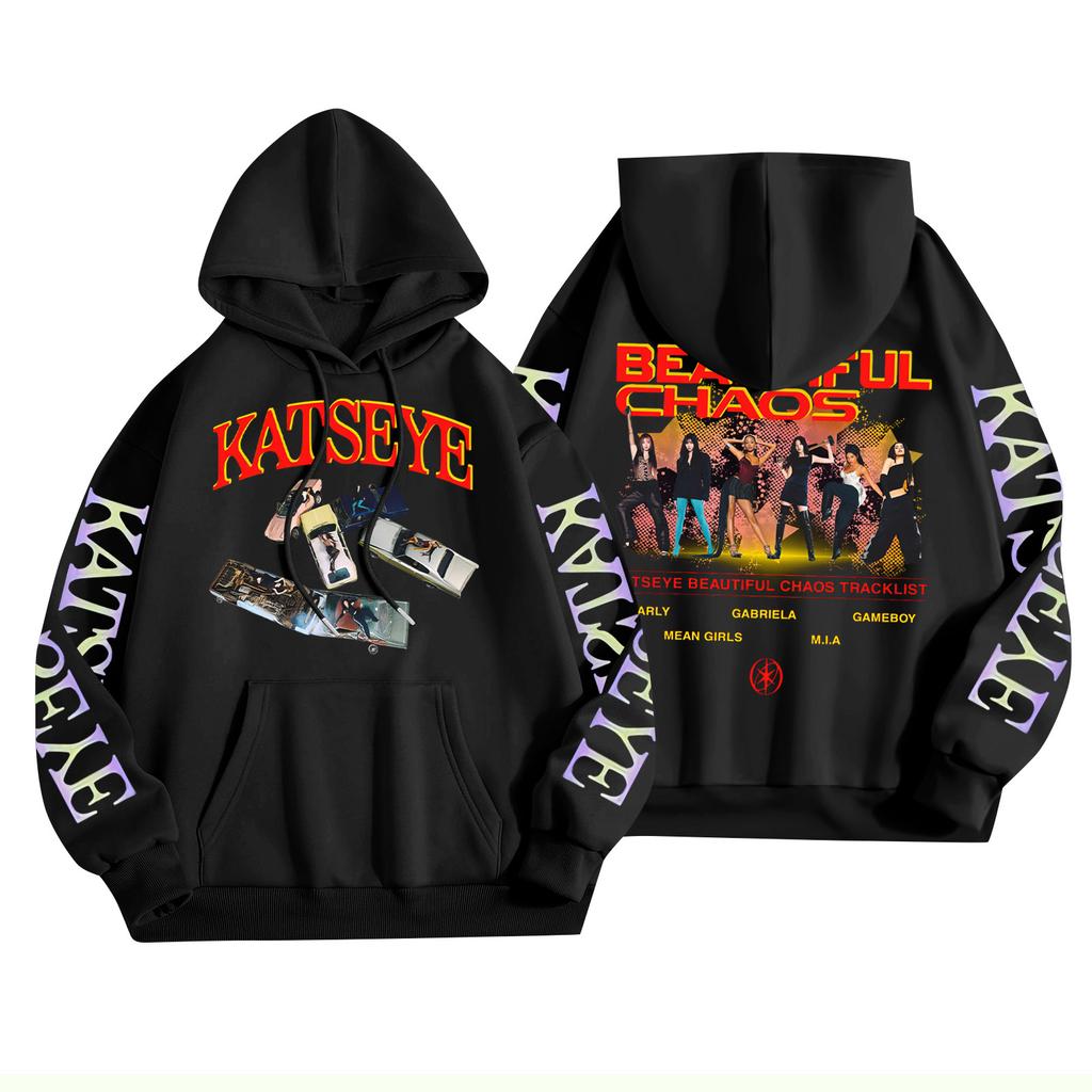 Unisex Módní Lehký Pulovr s Dlouhým Rukávem s Kapsami Tištěná Mikina s Kapucí