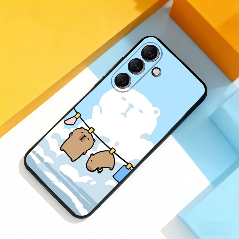 

Capybara Painting Cartoon For Samsung Galaxy A 73,72,51,53,52,71,22,5G,Note,J7,8,9 Soft Black Cover Phone Case Samsung a514g
