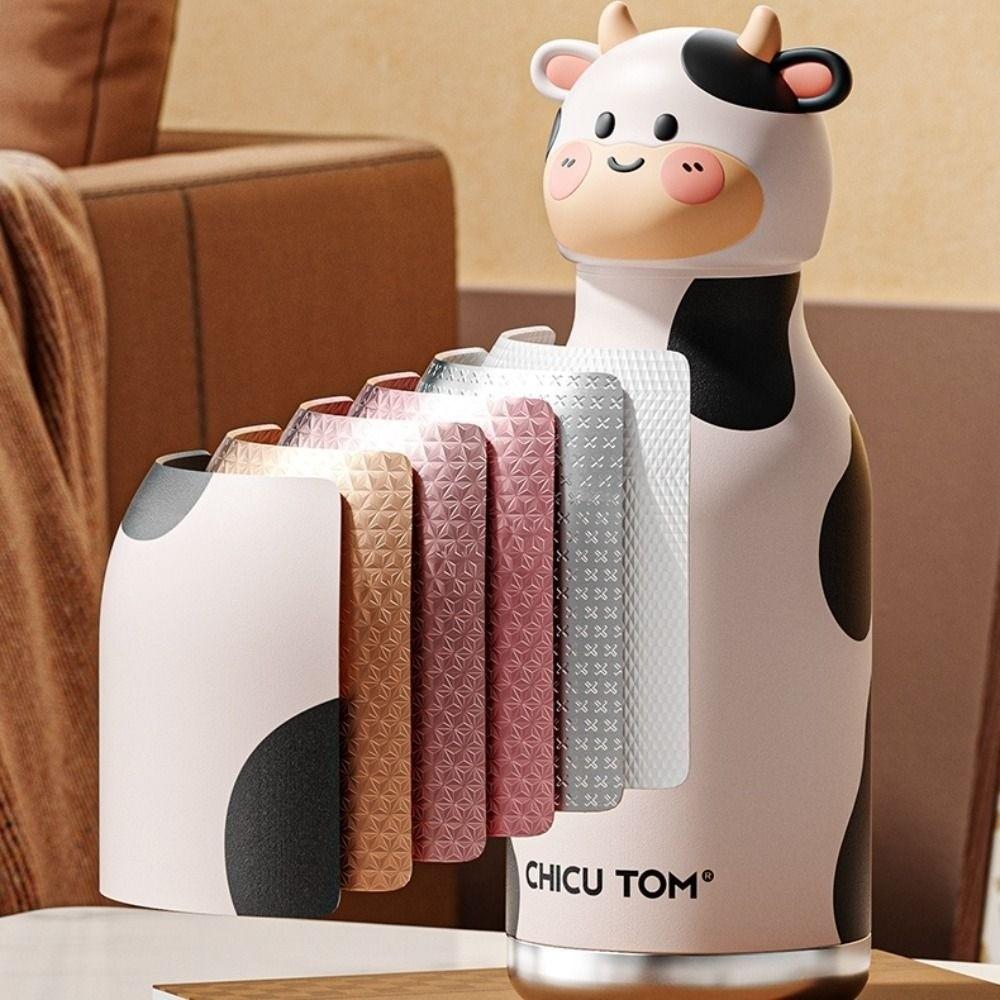 Cartoon Animal Shapes Insulated Water Bottle 480ml Vacuum Insulated Bottle  for Daily Use
