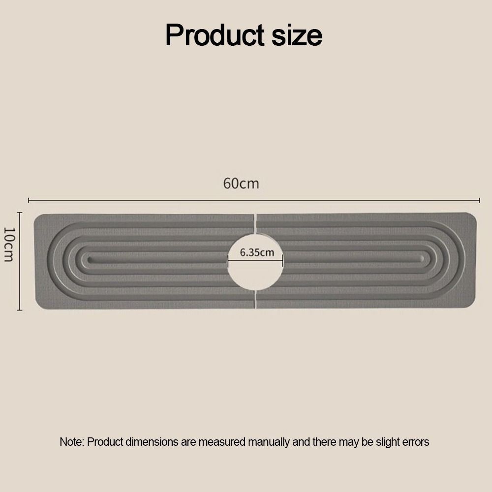 2 Stück/Set Spritzwasser-Wasserhahn-Abtropfmatte Kieselgur-Spülbecken-Spritzschutzmatten Trockenmatte Küchen-Badezimmer-Zubehör