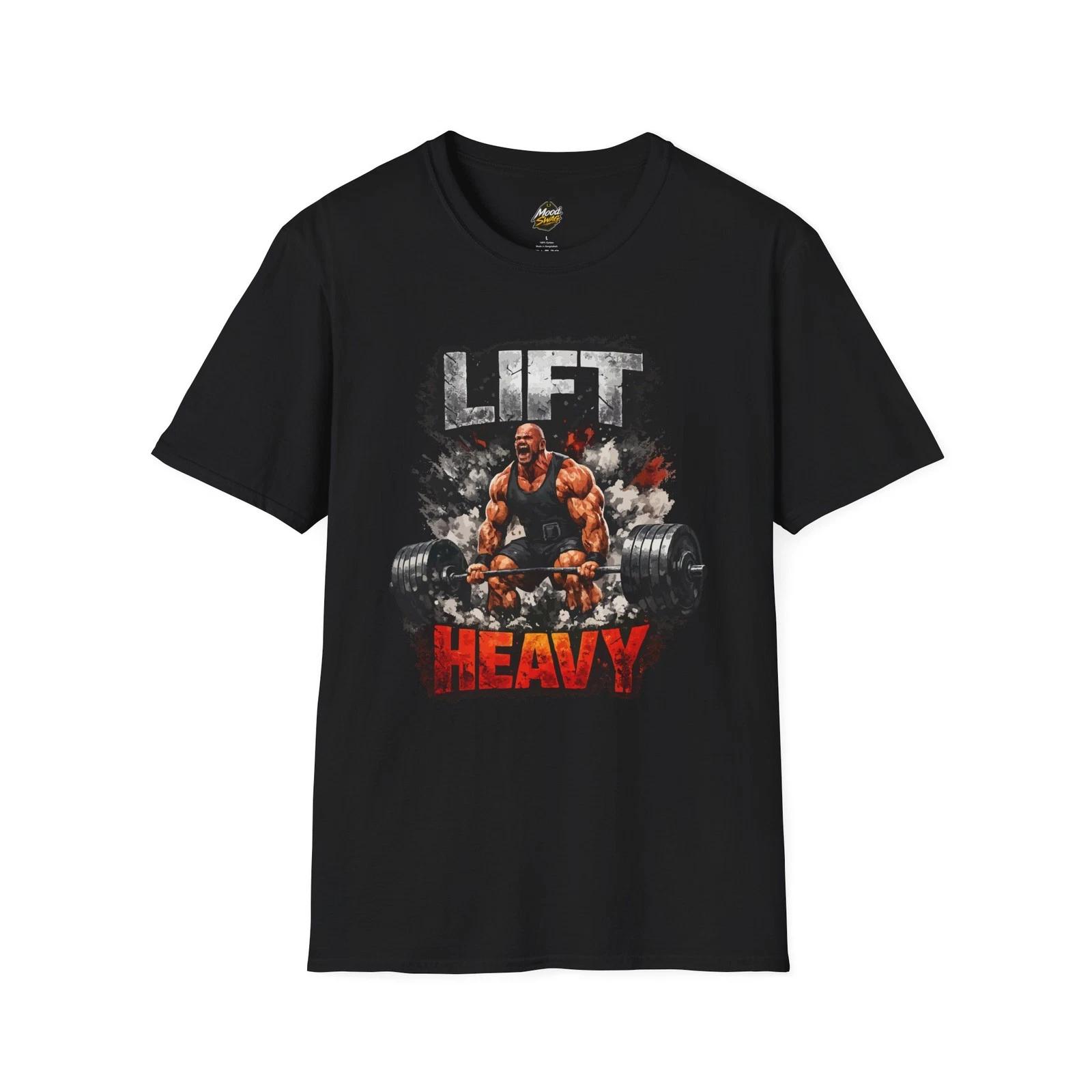 Lift Heavy Weightlifting Shirt | Powerlifting Gym Workout Fitness Tee M