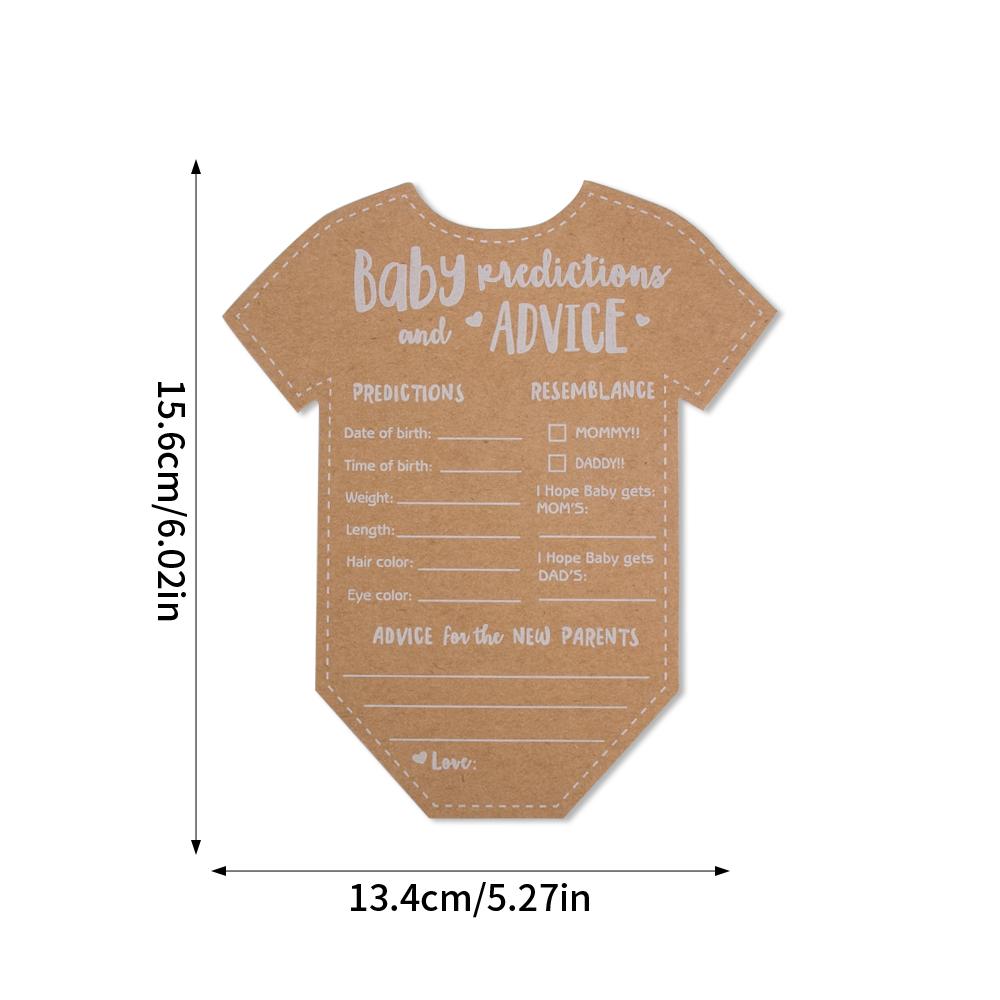 

10/20 шт. Карточки для предсказаний о ребенке из крафт-бумаги, украшение для вечеринки по раскрытию пола, игра для детского душа, подарочные карточки, гендерно-нейтральное пожелание 10pcs