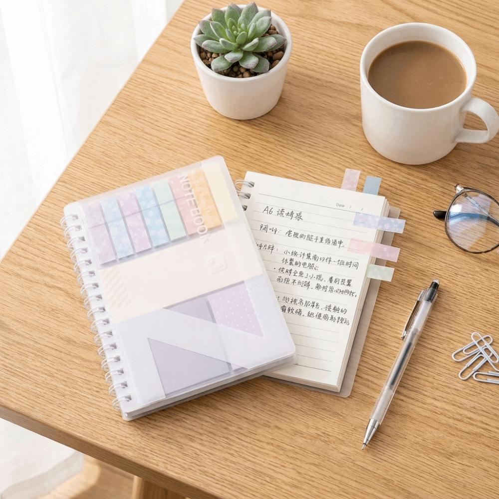 Adhesive Expanding Sticky Notes Morandi Color Reusable Repositionable Index Tabs Notebook