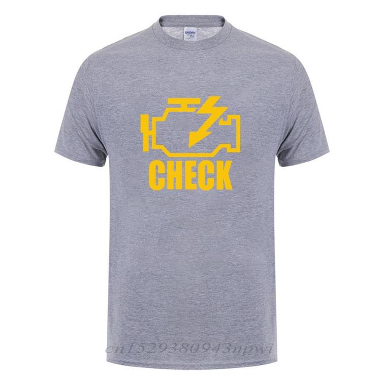 Mechanic Auto Repair Check Engine Light TShirt Funny Birthday Gift For Unisex Daddy Father Husband Short Sleeve Cotton T Shirt Tee