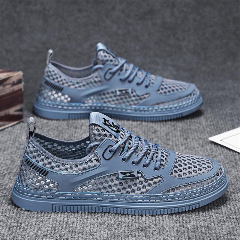 

Летняя полая обувь на доске мужская большая сетка повседневная мужская обувь дышащая сетчатая обувь мужская студенческая модная обувь 2024 новые модели 44