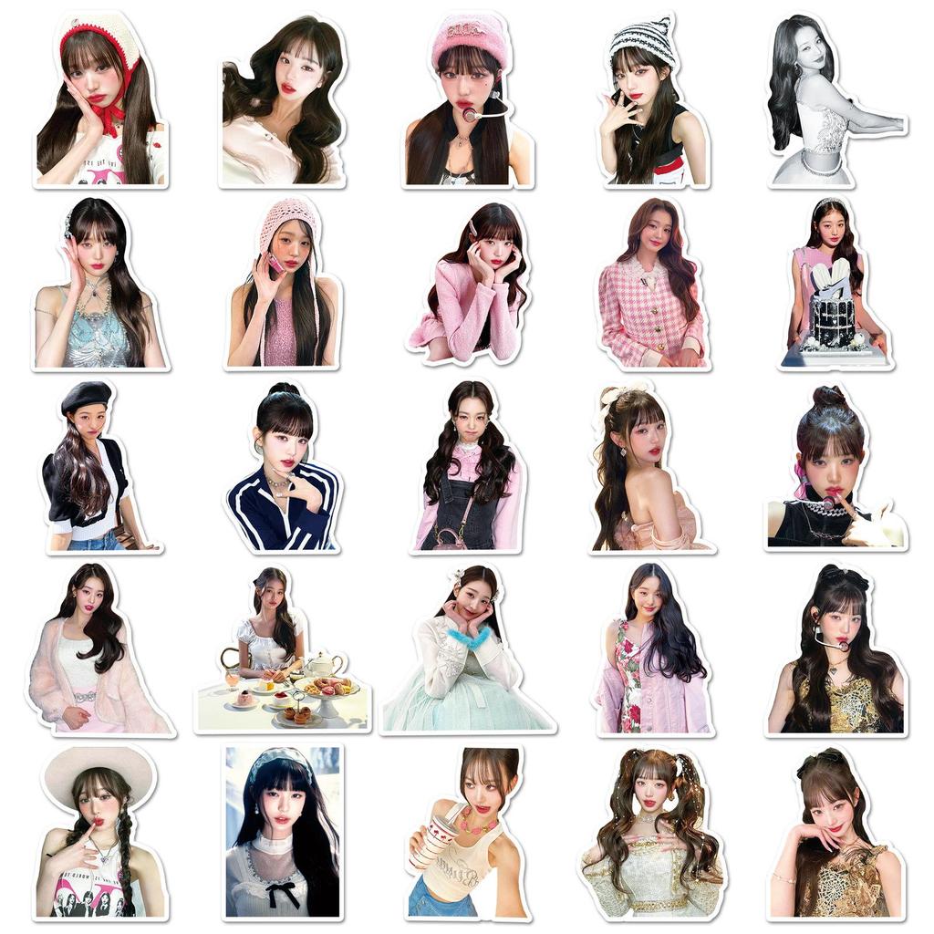 50 Jang Won Young Celebrity IVE Stickers: Personalized Decor for Water Bottles, Phones & Suitcases