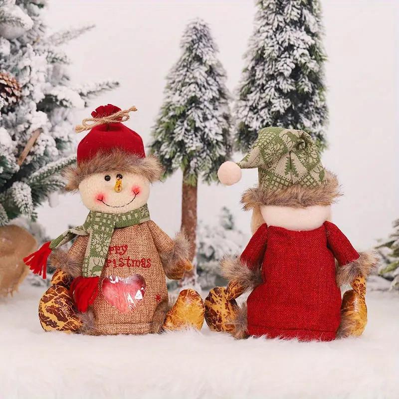 Christmas Candy Gift Bag Zipper Design For Gifts Apples Candy Adorable Christmas Gift Bags Reusable Fabric Storage Bags Decor