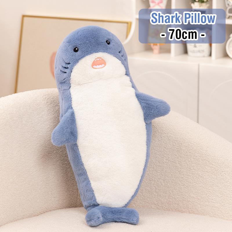 Non-Toxic 70Cm Funny Joy Cute Shark Seal Plush Toy Soft Stuffed Animal Reading Pillow For Birthday Cushion Doll Christmas Gift For Kids