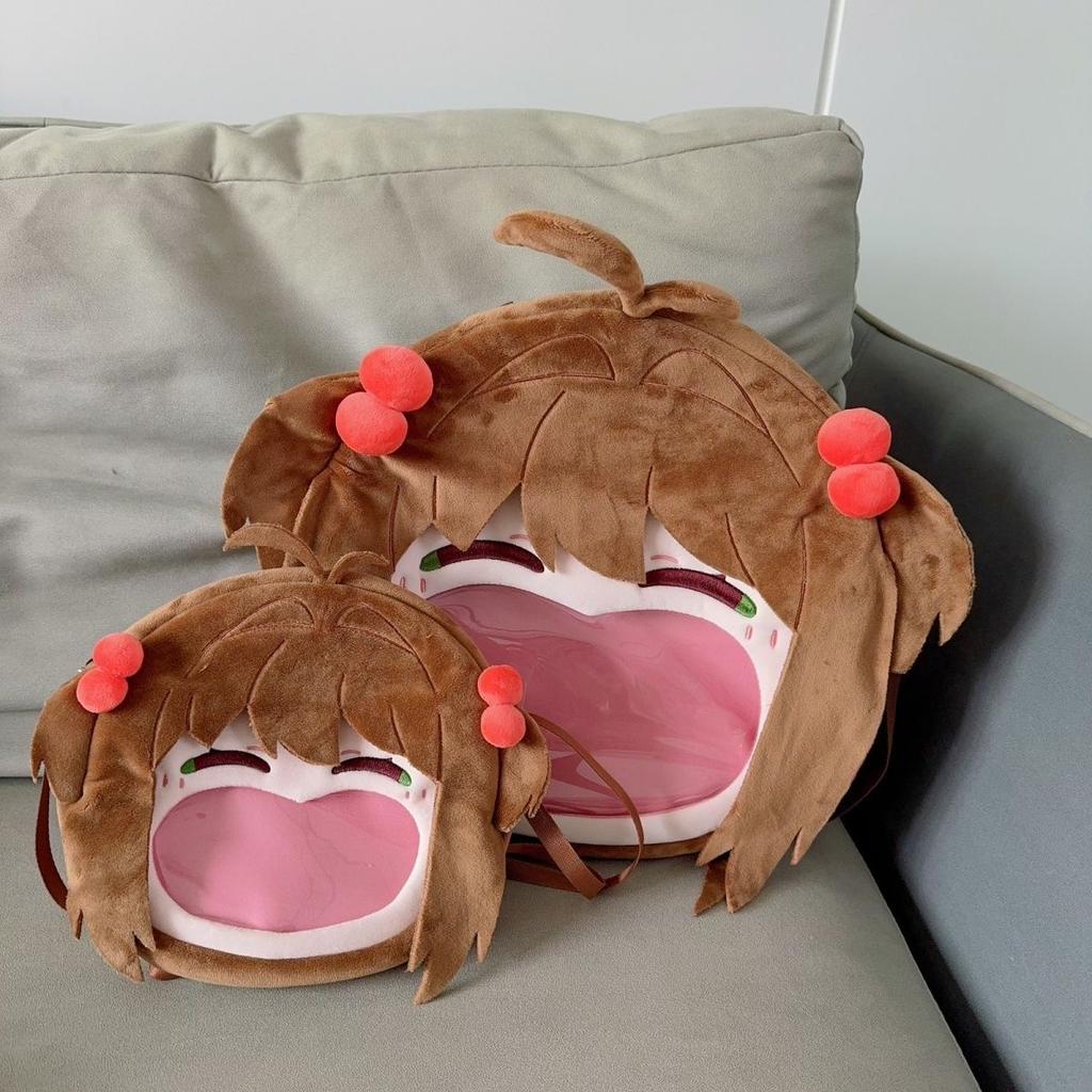 Card Captor Sakura Plush Bag Itabag Sakura Kinomoto Anime Big Mouth Backpack Transparent One Shoulder Crossbody Bag Cosplay Gift