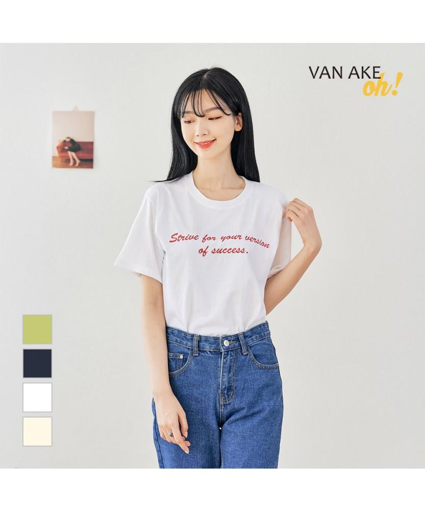 VANAKE Cotine Silket Short Sleeve T-Shirt_Ob15Tsme06Z