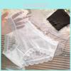 Elegant Transparent Lace Panties For Women Summer Lightweight Cotton Lined Mid Rise Triangular Design