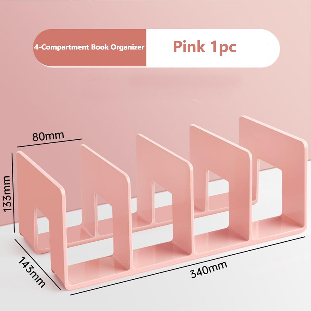 Crystal Clear Acrylic Bookends Elegant Heavy-Duty Desktop Organizer for Students & Office Holds Books & Documents Firmly