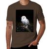 Majestic Winter Snowy Owl T-Shirt Boys Whites Boys Animal Print Customs Design Your Own Mens Funny T Shirts