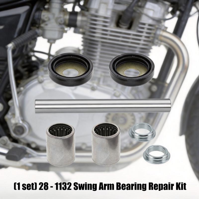 28-1132 Swingarm Bearing Repair Kit for ATC200X 1983-1985, One Complete Rebuild Set with Shaft, Needle Roller Pieces, Oil Seal Pairs and Spacers