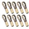10 Set Cord End Cap Rope Stop Snap Decking Fittings Bulk for Jewelry Making with 6mm Zinc Alloy
