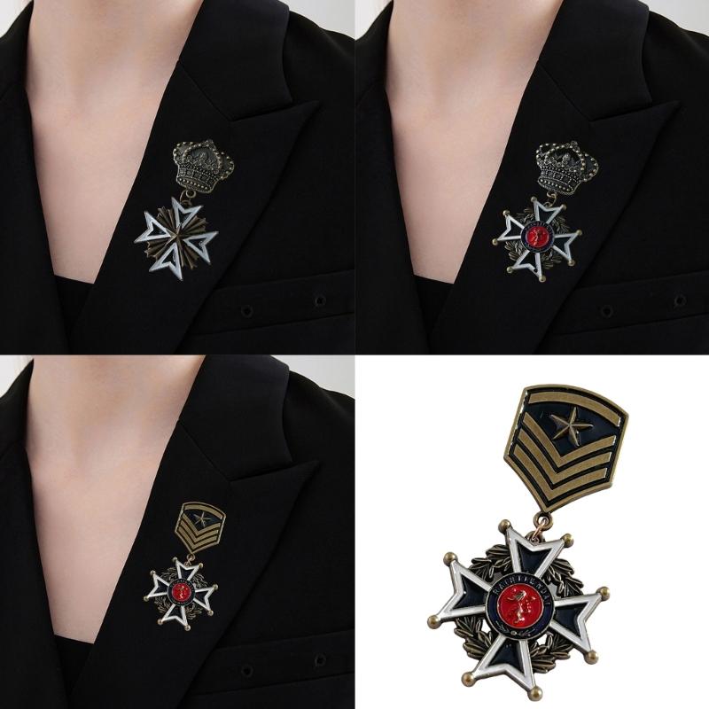 Antique Martial Enthusiast Badge Historical Value Collectible Emblem Badge Metal Pin for Clothes Decoration