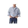 Levis Loose Comfortable Distressed Flannel Collar Long Sleeve Denim Jacket Men Jackets Blue 0017E-0001