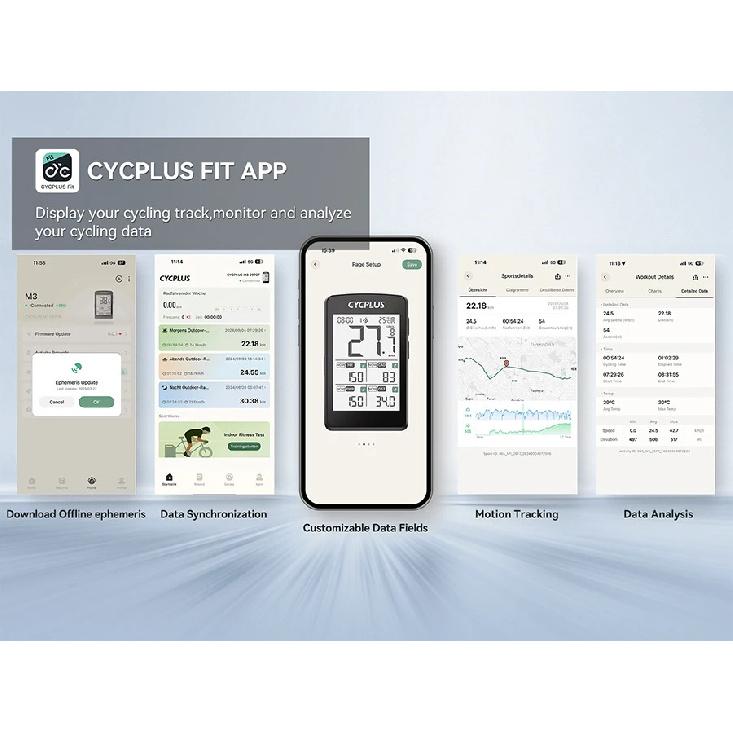 CYCPLUS M3 GPS Komputer Rowerowy Akcesoria Rowerowe Bezprzewodowy ANT+ BLE 5.0 Wodoodporny Prędkościomierz Rowerowy Licznik Przebiegu