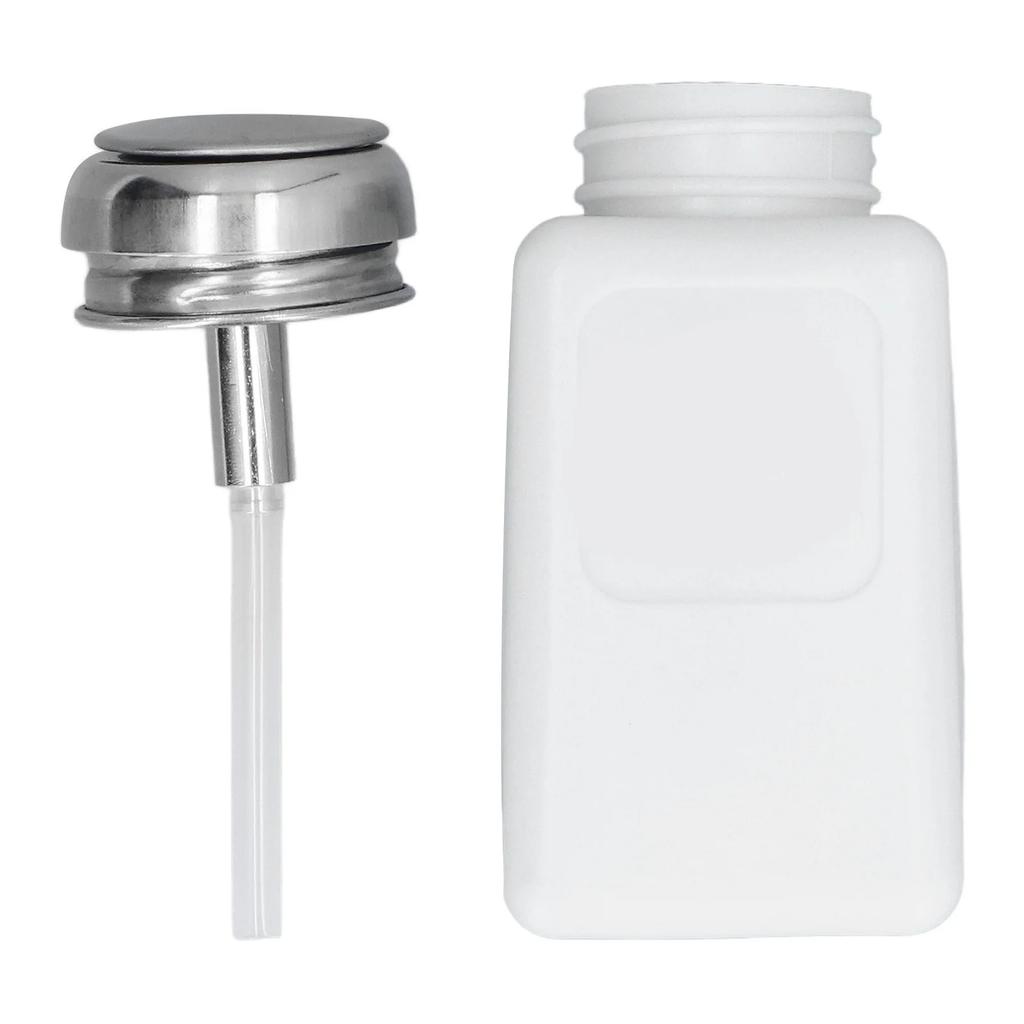 200ML ESD-Sicherer Press-Typ Lösungsmittelspender mit Edelstahlkappe - Quadratische Antistatische Flasche für Alkohol/Verdünner