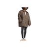 adidas Originals Fashion Quilted Mid-Length Stand Collar Long Sleeve Jacket Women Jacket Shadow-Olive IW5863