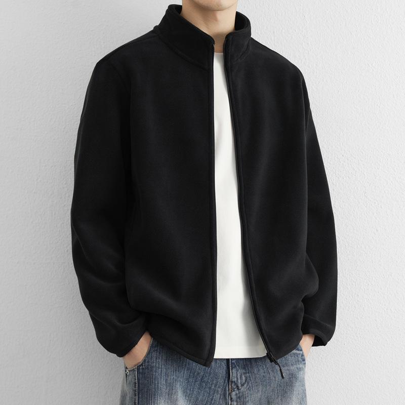 Мужская удобная толстовка-куртка на молнии W9006 - Коллекция ОсеньЗима 2026 Large чёрный 3840₽