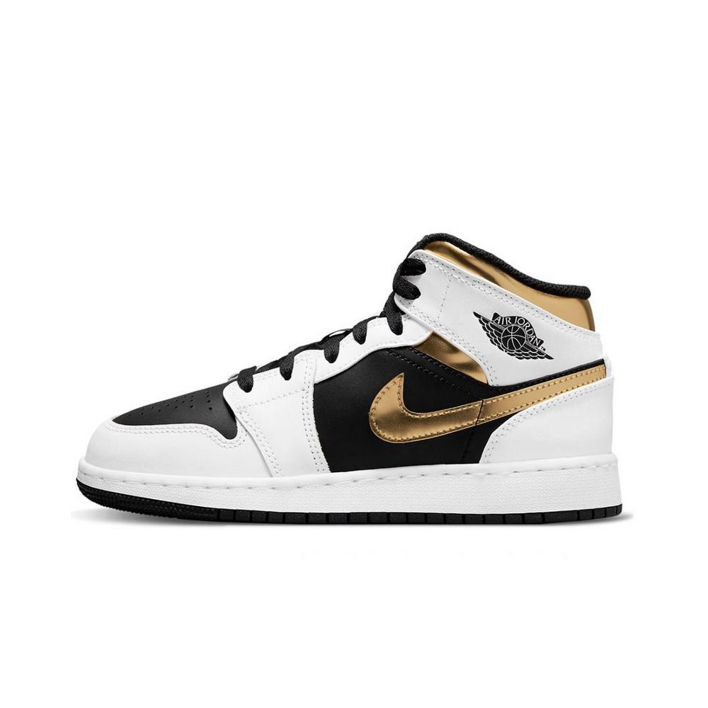 Air Jordan 1 Mid White Gold Black