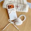 Silicone Stereo Bow With Love Lanyard Mobile Phone Case for Iphone 17/16/15 Pro Max Anti-Fall Protective Cover for Apple14 13 12