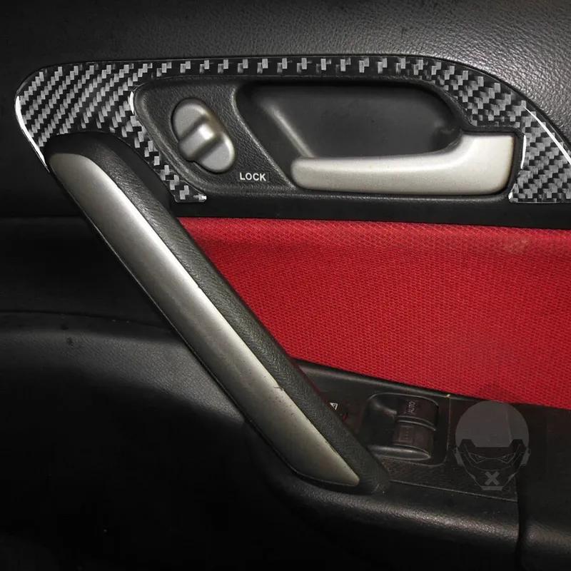 For Honda Civic Si 2001 2002 2003 2004 2005 Accessories Carbon Fiber Car Interior Door Handle Panel Trim Sticker