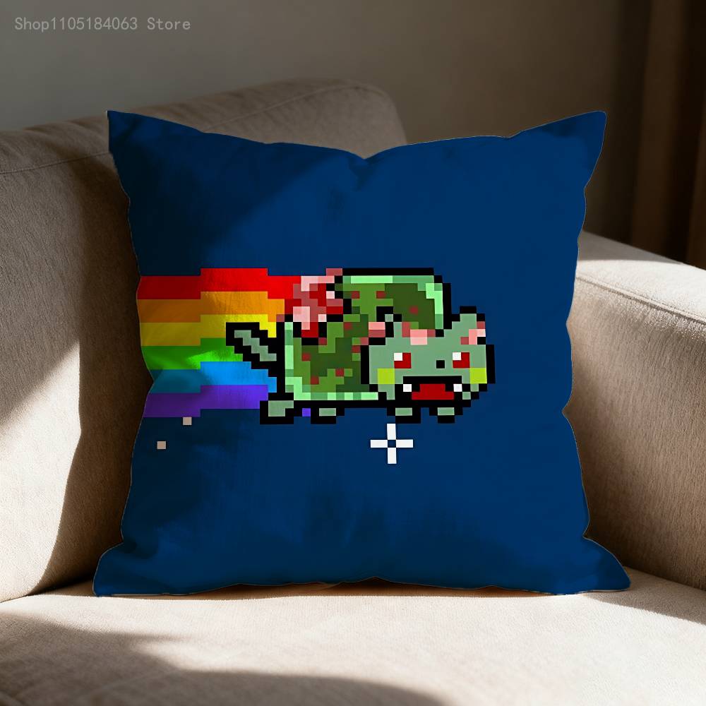 NNyan Cat Throw Pillow Case For xcm xcm xcm Square Car Pillowcase Home Bedchamber Decor Gift