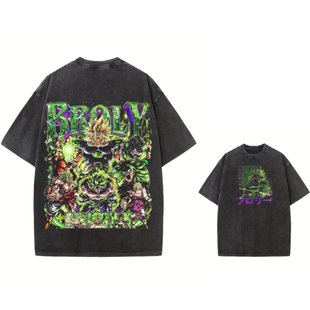 Summer Men's Washes T-shirts Japanese Anime Dragon Ball Graphic Clothing HarajukuY2K Oversized Tops
