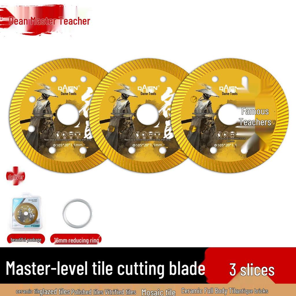 Dane Ultra-Thin Diamond Tile Cutting Disc for Chip-Free Dry Cuts On Ceramic, Marble, and Stone.