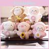Cute Plush Animal Keychain Fluffy Sheep Pig Dog Monkey Rabbit Soft Bag Charm