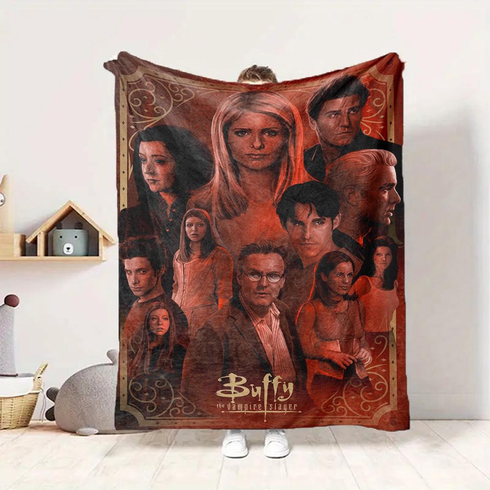 Buffy Season Flannel Blanket Throw Blanket Soft Warm Sofa Bed Camping Car home Decor Unique Christmas Gift C930851