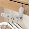 2Pcs Plastic Folding Clothes Hanger Rack 7 Holes Clothes Hanger Clothes Drying Rack  Dormitory