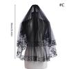 Dark Series Black Mesh Veil for Halloween Masquerade Party Bride Dress Up Wedding Veil for Parties Festival Props