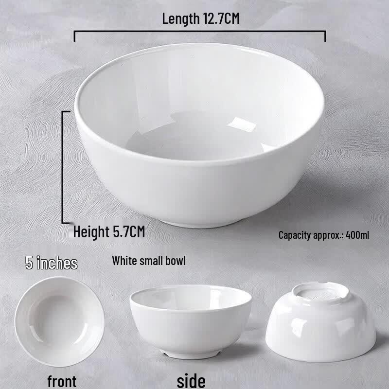 A5 Melamine 5-inch White Bowl