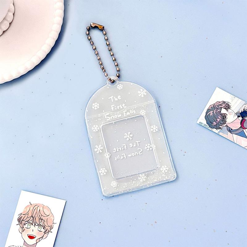 Ins Kreslený Držák na fotokarty Akrylové Kpop Pouzdro na karty Fotorámeček pro fotku idolu Album na fotografie Průkaz totožnosti Obal na karty Fólie s přívěskem Klíčenka