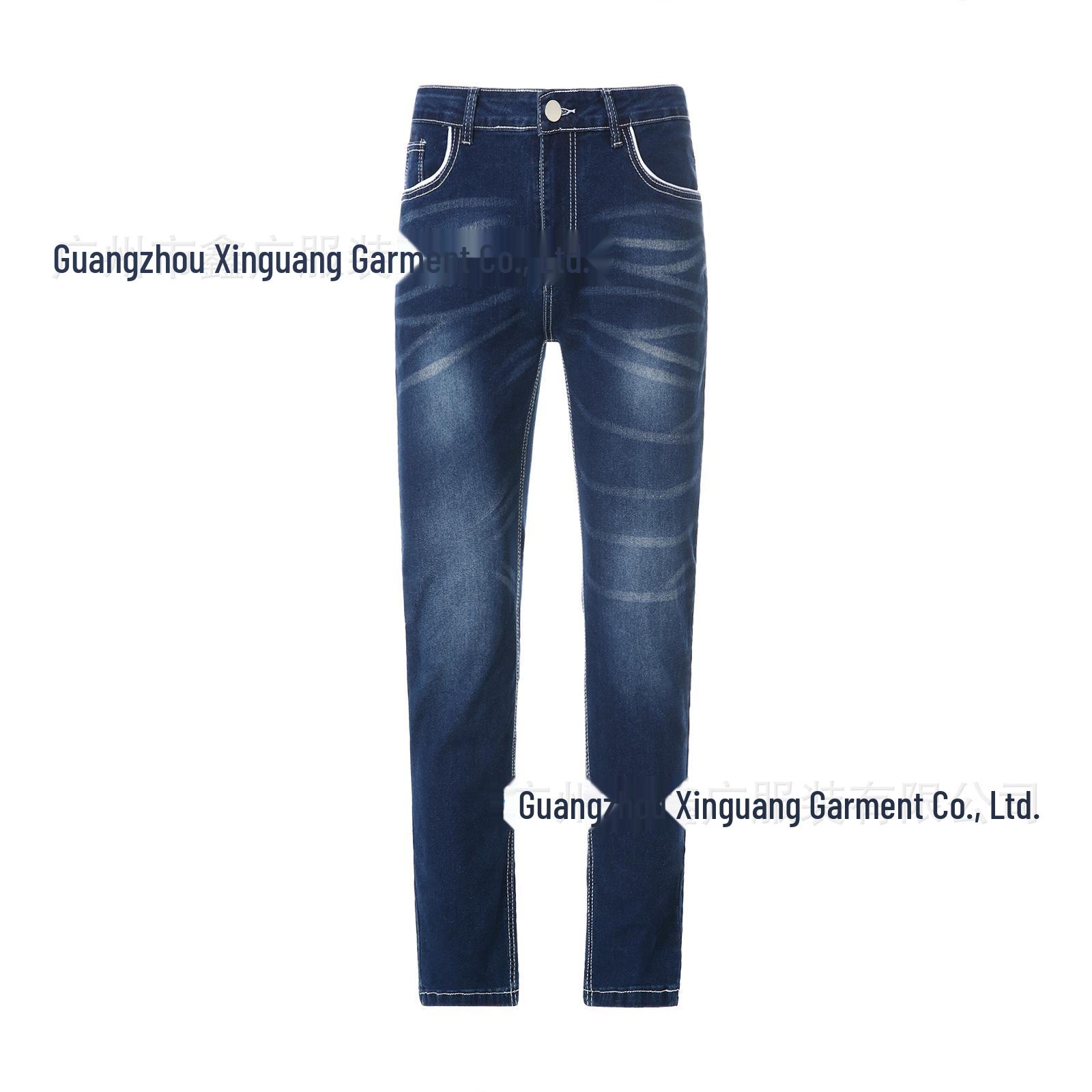 

Мужские синие узкие прямые джинсы 8878 - Высокое качество в европейском и американском стиле 2XL (90CM) темно-синий