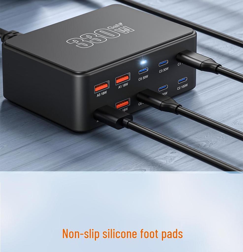 330W Galliumnitrid Super Schnelles Multi-Port Handy- und Tablet-Ladegerät