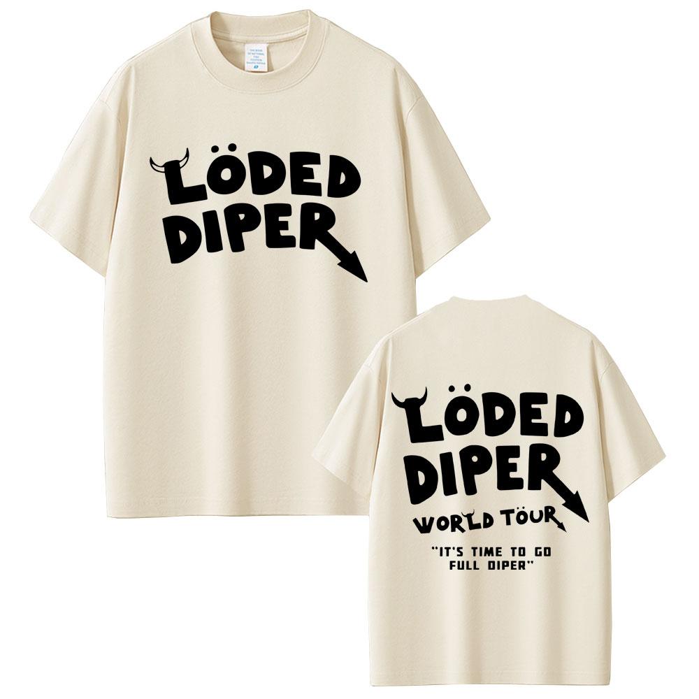 Loded Diper World Tour Tshirt Unisex Women Clothing Vintage Rock Oversized Short Sleeve Tshirts Unisexs Casual 100 Cotton T Shirts
